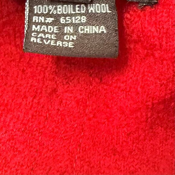 Vintage Wool Luii Red Long Coat - Picture 4 of 7